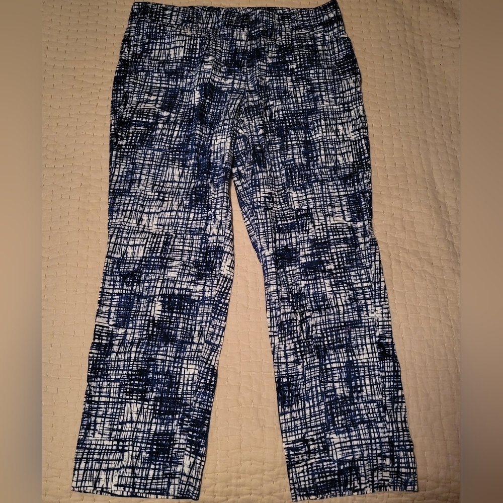 Sharango Pre-Loved  Blue White Womens Size‎ 12 Trousers